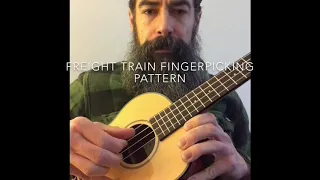 Freight Train fingerpicking pattern and chords for ukulele