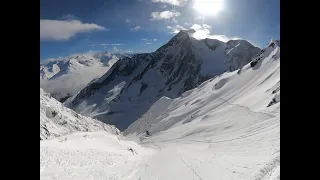 Ski Freeride Les Arcs - Couloir de Valdez Aiguille Rouge (3226m) Top to Bottom