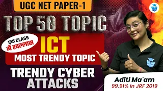 UGC NET Paper 1 ICT by Aditi Mam | ICT Trendy Cyber Attacks | UGC NET 2024