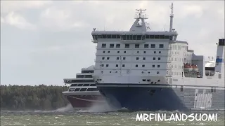 Finnsirius & Finnswan In Storm At Långnäs 7 10 2023 Finnlines