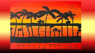 Palm Tree Painting/ Paining Tutorials/ Painting for Beginners