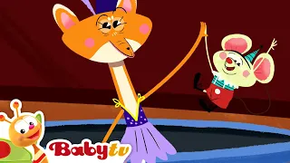 Play Games at the Circus 🎪 | Jumping Trampoline​​​​ | Cartoons @BabyTV