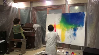 「母の足踏みオルガン」ライブペインティング　MothersOrgan LivePainting