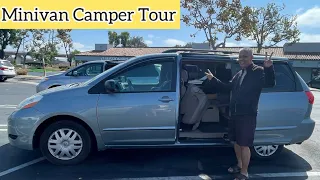 Tim’s minivan camper tour // vanlife MoBangFoYoBucks