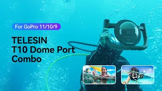 TELESIN Dome Port with Diving Rig Stabilizer Set for GoPro Hero 9/10/11/12