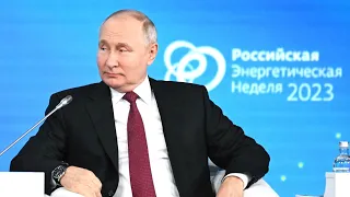 Путин на пленарном заседании международного форума Российская Энергетическая Неделя. 11 октября 2023