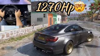 BMW M4 Coupé 1270Hp drag tune- Forza horizon 5 / logitech g920 + Shifter - Gameplay/ streering wheel