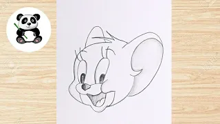 Cute Jerry face pencil drawing/ Tom and Jerry drawing@TaposhiartsAcademy