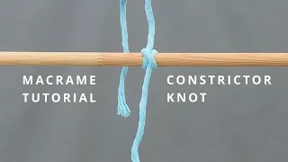 Constrictor Knot - Beginners DIY Macrame Tutorial - How To Attach Hanging Cord To Dowel