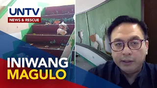 Paaralan sa Muntinlupa na ginamit na evacuation site, iniwang magulo; Mayor Biazon, nadismaya