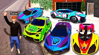 Collecting LUXURY YouTuber SUPERCARS In GTA 5!