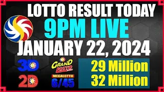 Lotto Result Today January 22 2024 9pm | Ez2 Swertres