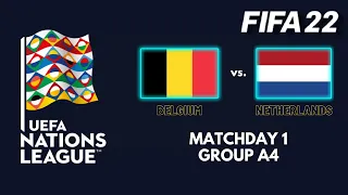 BELGIUM vs. NETHERLANDS | UEFA NATIONS LEAGUE | FIFA 22 (FULL GAMEPLAY)