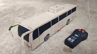 How to Make Remote Control Bus 🚌 From Cardboard At Home (Diy RC Bus