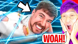 LANKYBOX Reacts To MrBEAST - WORLD'S DEADLIEST LASER MAZE!? (CRAZY ENDING)