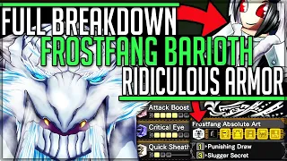 FROSTFANG BARIOTH IS INCREDIBLE - Armor Review + Fight Breakdown - Monster Hunter World Iceborne!