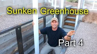 Sunken Greenhouse Part 4:  Entry steps and Retaining walls