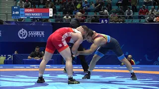 1/8 FS - 86 kg: F. ERDIN (TUR) v. T. FRIEV NASKID (ESP)