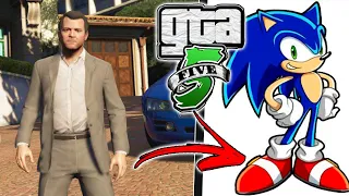 Michael torna se SUPER SONIC em GTA 5 (Mods mais rápidos)