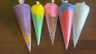 Making Crunchy Slime With Piping Bags Most Satisfying Slime Video ASMR