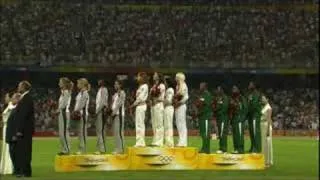 Athletics - Women's 4x100M Relay - Victory Ceremony - Beijing 2008 Summer Olympic Games