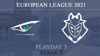 Cowana vs G2 @Clubhouse | European League 2021 Playday 3 | Cowana Gaming vs G2 Esports