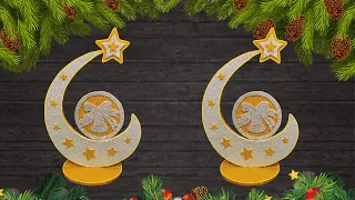 DIY Christmas Moon And Star Decoration!!! DIY Christmas Ornaments!!! New Year Decoration 2022