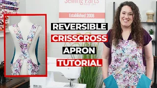 Learn to Sew- Mary Mulari Crisscross Apron | Crisscross Apron Tutorial | No Tie Apron Tutorial