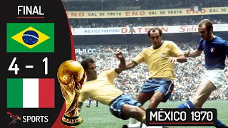 Brasil 4 x 1 Italia ● 1970 World Cup Final Extended Goals & Highlights HD ● Final Mexico 1970