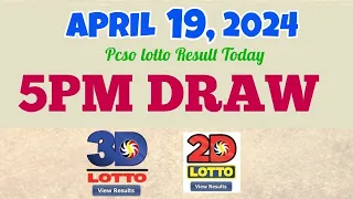 Lotto Result Today 5pm draw April 19, 2024 Swertres Ez2 PCSO#lotto