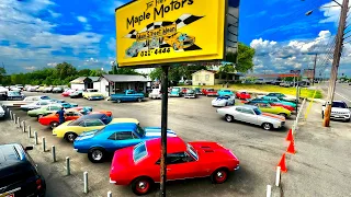 Classic American Muscle Car Lot Inventory Update 8/29/22 Maple Motors New Walk Around Vintage Rides