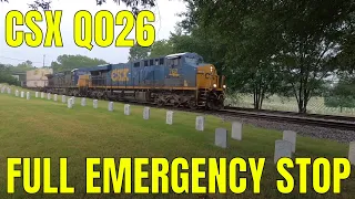 CSX Q026 Full Emergency Stop With Scanner Audio Nashville TN Sunday 7/11