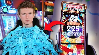 I WON the Jackpot at the GIANT Monopoly Arcade Game!!