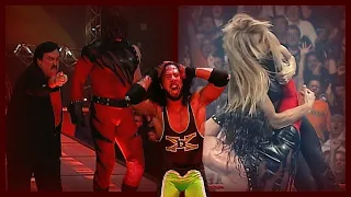 Kane w/ Paul Bearer Attacks X-Pac & Chokeslams Tori! 3/20/00