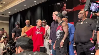 Gervonta Davis vs. Frank Martin discussing a video