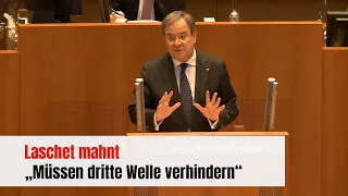 Armin Laschet im NRW-Landtag: Dritte Corona-Welle unbedingt verhindern