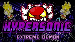 Мой Первый Экстрим Демон HyperSonic By Viprin [100%]  +ВЕБКА Extreme Demon Geometry Dash [20]