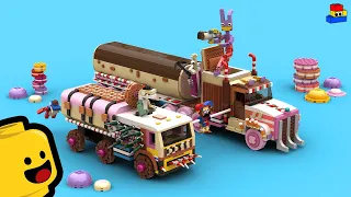 THE AMAZING DIGITAL CIRCUS: LEGO Candy War Rig VS Gummigoo's Bandit Truck