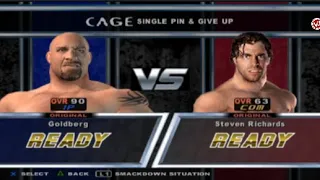 | Goldberg vs Steven Richards | Cage Full Match | Smack down pain |