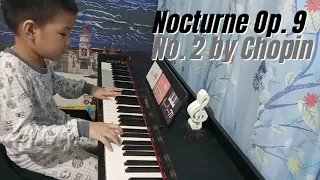 Nocturne Op. 9 No. 2 by Chopin (Piano cover by 7-year-old kid)