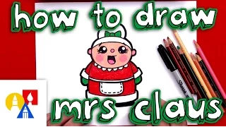 How To Draw Cartoon Mrs. Claus