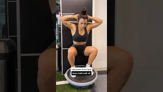 BOSU wall sit balance challenge! 🔥 #bosuball #bosuworkout #bosu #fitness #wallsit #balancechallenge