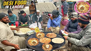 24 HOURS AVAILABLE PAHALWAN SAAG MAKHAN WITH ALOO PARATHA | FUNTASTIC DESI STREET FOOD IN LAHORE