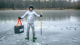 Костюм из ПЛЕНКИ для зимней рыбалки! ПЕРВЫЙ ЛЁД 2020 на беговых лыжах!