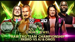 WWE 2K20 Crown Jewel 2021 - Randy Orton & Riddle VS. Aj Styles & Omos - Raw Tag Team Championship