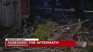 Assessing the storm aftermath in Hendersonville