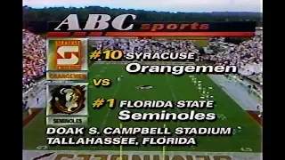 1991 #10 Syracuse @ #1 Florida State No Huddle