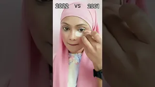 2001 vs 2022 Makeup Trend 💕 #tiktok #shorts #tiktoktrend