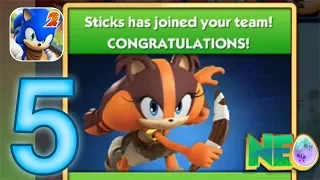 Sonic Dash 2: Sonic Boom Gameplay Walkthrough Part 5 - Sticks Unlocked (iOS, Android)