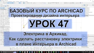 Электрика в Архикад. Как сделать расстановку электрики в плане интерьера в Archicad